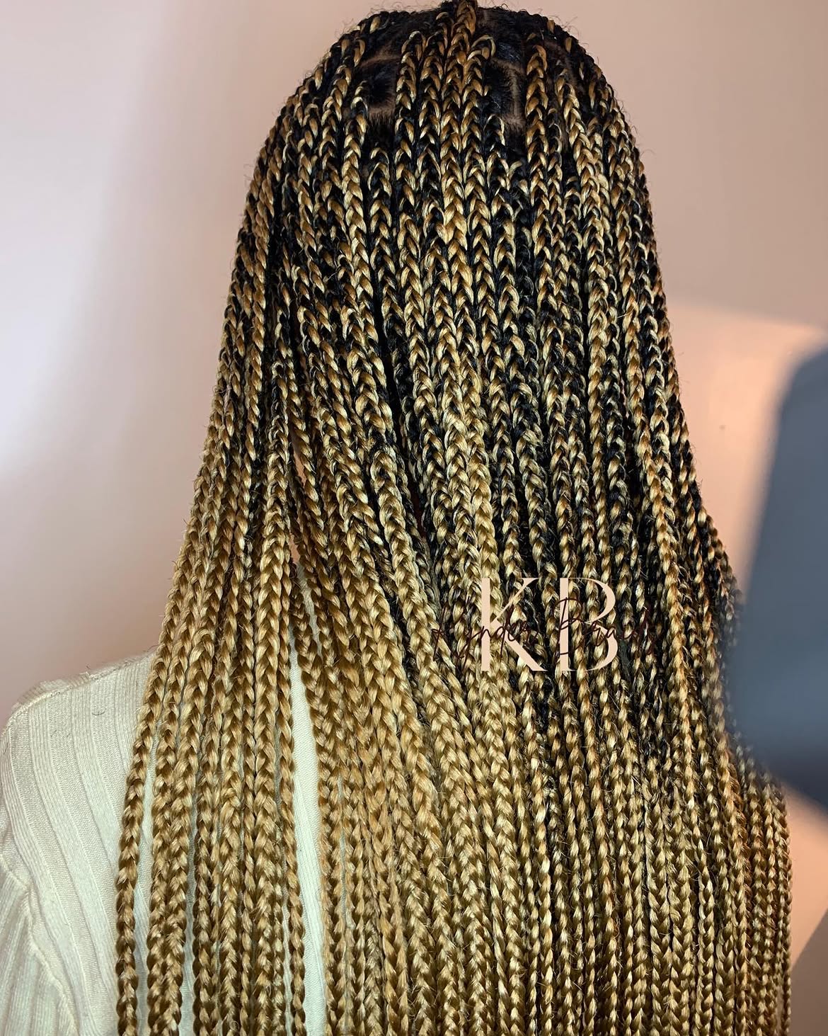 Braids aux couleurs de l'été, mélange de mèches personnalisé