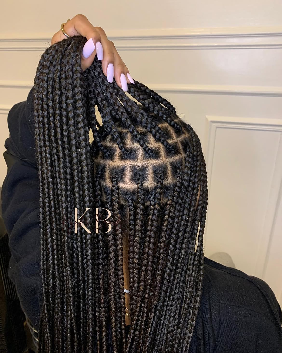 Knotless braids mi-longues